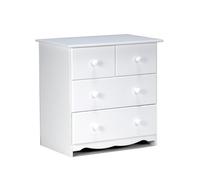 Commode Teddy 2 + 2 tiroirs/Blanc