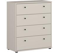 Commode TEMPRA 4 Tiroirs - Décor cachemire - L 73,7 × P 34,8 × H 85,5 cm