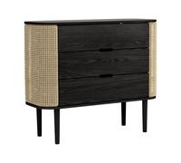 Commode Treasures chêne noir tressage viennois WxHxD 109.2x93x43cm