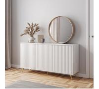 Commode trois portes - SELSEY - Bello - Blanc - Industriel - Loft