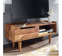 Commode TV en bois WOHNLING - Meuble TV lowboard 95x44x34 cm - Design contemporain - Marron