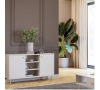 Commode VENUS avec deux placards et étagères en couleur cachemire