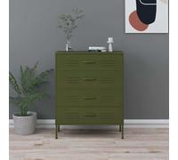 Commode Vert Menthe 80x35x101,5 cm Acier Buffet Armoire à Tiroirs vidaXL