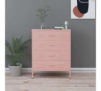 Commode Vert Menthe 80x35x101,5 cm Acier Buffet Armoire à Tiroirs vidaXL
