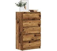 Commode vieux bois 60x36x103 cm bois d ingénierie Marron G