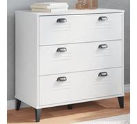 vidaXL Commode VIKEN blanc bois d'ingénierie