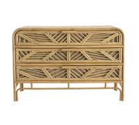 Commode vintage en rotin 3 tiroirs L120 cm GALON