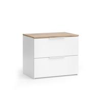 Commode Wido, 60x50cm avec 2 tiroirs, Blanc/Sonoma, Vicco 51711