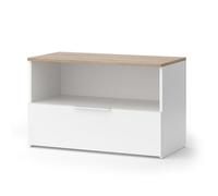 Commode Wido, 80x50cm avec 1 compartiment fermé, Blanc/Sonoma, Vicco 57450
