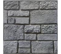 Commomy, lot de 10 panneaux muraux 3D autocollants aspect pierre, 30 x 30 cm, panneaux muraux en PVC imperméables, revêtement mural aspect pierre pour salon, chambre, cheminée, décoration murale intér