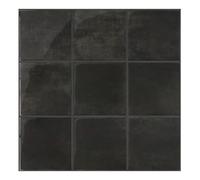 Commomy Plus épais Credence Adhesive pour Cuisine Salle de Bain Noir, Vinyle Carreaux Carrelage Adhesif Mural Autocollant Métro 3D, ImperméAble(10 Pièces, 30,5 x 30,5 cm)