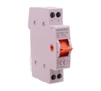 Commutateur 3 positions 1-0-2, 1P unipolaire 63 A 220 V, interrupteur de commutation modulaire à rail DIN, ATS manuel pour réseau principal et alimentation de réserve, IP20