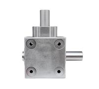 Commutateur à 90 degrés en forme de T, arbre de sortie à trois sorties, petit mécanisme de direction à angle droit, boîte de vitesses 1:1, double arbre de 20 mm pour application mécanique DIY(Three-ou