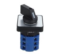 Commutateur à Came Rotatif à 3 Positions, 12 Bornes, Cuivre Abs | Systèmes Électriques et Commande Moteur, Commutation Stable, Bleu, Remplacement de Transfert, Usage Industriel