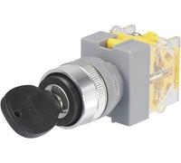 Commutateur à clé TRU COMPONENTS 704480 Y090-A-11Y/21 250 V/AC 5 A Off/On 1 x 90 ° IP40