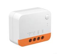 Commutateur Connecté pour zigbee Deux Voies et Orange Commutateur | fil neutre requis, protocole pour zigbee stable, compatible hub, installation flexible, et orange