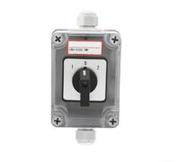 Commutateur de courant rotatif 20 A 3 broches IP65 étanche avec boîtier, interrupteur à came pour commande du moteur marche avant arrêt retour AC 440 V DC 240 V, modèle SZW26-20