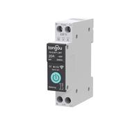 Commutateur de Disjoncteur Intelligent Tuya WiFi 1P 6A 10A 16A 20A 25A 32A 40A 50A 63A Commutateur WiFi de Télécommande Sans Fil pour Maison Intelligente (20A No Metering)