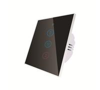 Commutateur De Gradateur Intelligent À Led Sans Fil Us Standard Smart Touch Deluxe Crystal Panel Switch App Remote Control,Black
