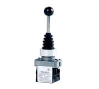 Commutateur de manette de 22 mm 2NO/4NO à réinitialisation automatique rotatif pour machines croisées, 150-600 V 10-15 A, noir (2 positions momentanées)