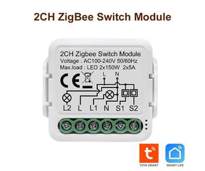 Commutateur de relais intelligent Tuya Zigbee pour lumières, 1/2/3/4 canaux