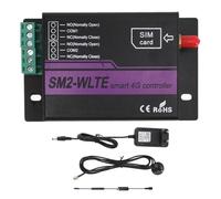 Commutateur de Relais SM2 WLTE EC 4G, SMS 2 Canaux, Accès au Téléphone Portable, Application Web, Température, humidité, Alerte de Panne de Courant, Ouvre-porte