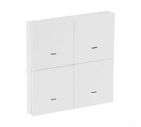 Commutateur de scène intelligent 4 interrupteurs 12 modes pour application Tuya Smart-Life pour Zigbee 3.0 Bouton contrôleur pour domotique Télécommande Blanc
