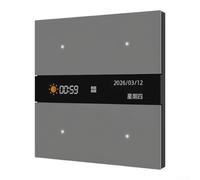 Commutateur de scène intelligent à 4 voies pour écran tactile sans fil | Automation de rideau à courant alternatif 86 x 86 mm (gris)