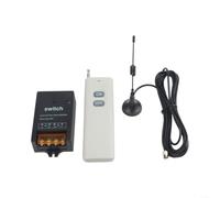 Commutateur de télécommande sans fil 433 MHz, 100-240 V CA 30 A, 3000 W | Charge, Automaintien/Verrouillage/Manuel, Pour Pompes Moteurs Lampes, Câblage Simple, Noir (Noir)