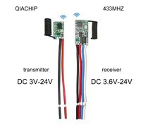 Commutateur de télécommande sans fil 433Mhz DC 3.6V-24V, 1 CH, module émetteur RF 433.92 MHZ, récepteur de relais, Kit de contrôleur de lumière LED Violet