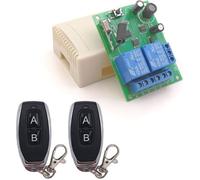 Commutateur de télécommande sécurisé DC 12V 24V 30V sans Fil 433Mhz RF 10A récepteur de Relais avec 2 émetteurs