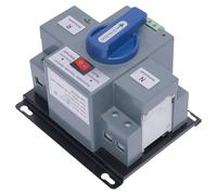 Commutateur de transfert automatique - ATS - 220 V - 63 A, 2 pôles - 2 secondes - Automatique/Manuel - Pour ascenseurs domestiques - Bleu