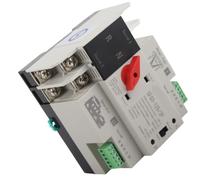 Commutateur de Transfert Automatique ATS Double Puissance 100 A, Montage sur Rail 2P, Commutation en Millisecondes pour Générateur de Secours avec Contrôle WiFi (100A)