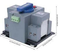 Commutateur de transfert automatique ATS GCQ2-63/2 - 2 voies 63 A - CA 400 V - IP63 - Automatique/Manuel - Temps de commutation ≤ 2 s - Montage mural - Bleu