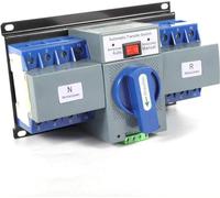 Commutateur de transfert automatique bi-énergie - Commutateur de transfert - 4 pôles - 63A - 220V/400V - Automatique/Manuel - Catégorie AC-33iB - Couleur : bleu