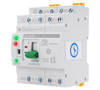 Commutateur de transfert automatique, montage sur rail DIN, alimentation double, 4P 63A 400V