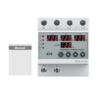 Commutateur de Transfert Automatique Triphasé 63A AC220V Inverseur de Source Automatique Affichage Numérique LED Avec Protection Contre Surtensions Sous-Tensions Surintensités(Commutation 3 voies)