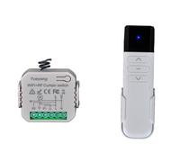Commutateur de Volets Roulants WiFi avec Télécommandes RF, Module de Commande Sans Fil, Relais Électriques pour Rideaux et Volets, Interrupteur de Minuterie, Contrôle Vocal