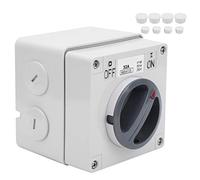 Commutateur d'isolement étanche IP66, prise de commutateur étanche extérieure 250 V, boutons rotatifs d'isolement anti-poussière, indicateurs(1P 32A)