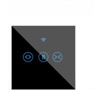 Commutateur Rideau WiFi Verre Trempé Tactile(Black) | Panneau verre trempé , tactile réactif, design , finition élégante