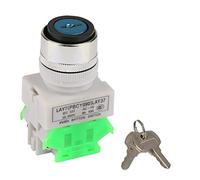 Commutateur Rotatif à clé, 220V 3 Positions Commutateur Rotatif à clé 22mm Montage Interrupteur vec 2 Clés LAY37 20Y 31, Interrupteur électronique