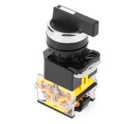 Commutateur Rotatif Momentané à 3 Positions Poignée Longue 22mm Sélecteur De Réinitialisation Automatique Pour Machines Industrielles LA38-20BX33