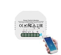 Commutateur Rotatif WiFi pour Alexa Google Home | Compatible pour tuya pour Smart Life, hub requis, installation pour facile, , 4.7x5.2cm