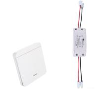 Commutateur sans fil pour porte de garage AC220 V (LN3 + 1 panneau) | Robuste pour relais, 100 000 cycles, construction compacte 8,8 x 2,5 x 4 cm, contacts secs
