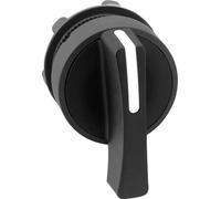Commutateur Schneider Electric, façade, Harmony XB5, plastique, 22 mm, noir, 3 positions, manette longue, enclenchement au centre gauche ZB5AJ8