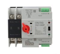 Commutateur Transfert Auto 2P 63A 230V Rapide | Commutation 30ms, mode auto/manuel, boîtier ignifuge, pour rail DIN 35mm, pour idéal maison