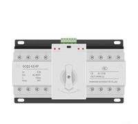 Commutateur Transfert Auto 63A 2P/4P Rail DIN(4P 63A) | Transition <50ms, protection contre coupures, pour idéal maisons et bureaux, montage rail 35mm facile