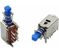 Commutateurs Micro-interrupteur 100pcs Touches horizontales Push-Pull Pieds de câblage 6 broches avec bouton d'oreilles A04 Auto-réinitialisation avec verrouillage Push Set-Top Box Power Switch interr