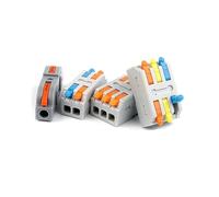 Compact Fast Electrical Wire Terminal Block 2/3-pin conductor Push-in splicing Docking Wiring Connector 221 222 NWPNLXEA(D3-3M 25PCS)