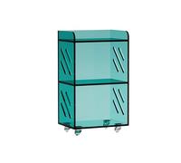Compact Support de stockage disques CD mobile, petit chariot en acrylique | Armoire latérale de canapé